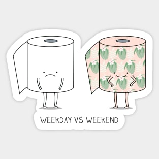 Weekday VS Weekend Sticker